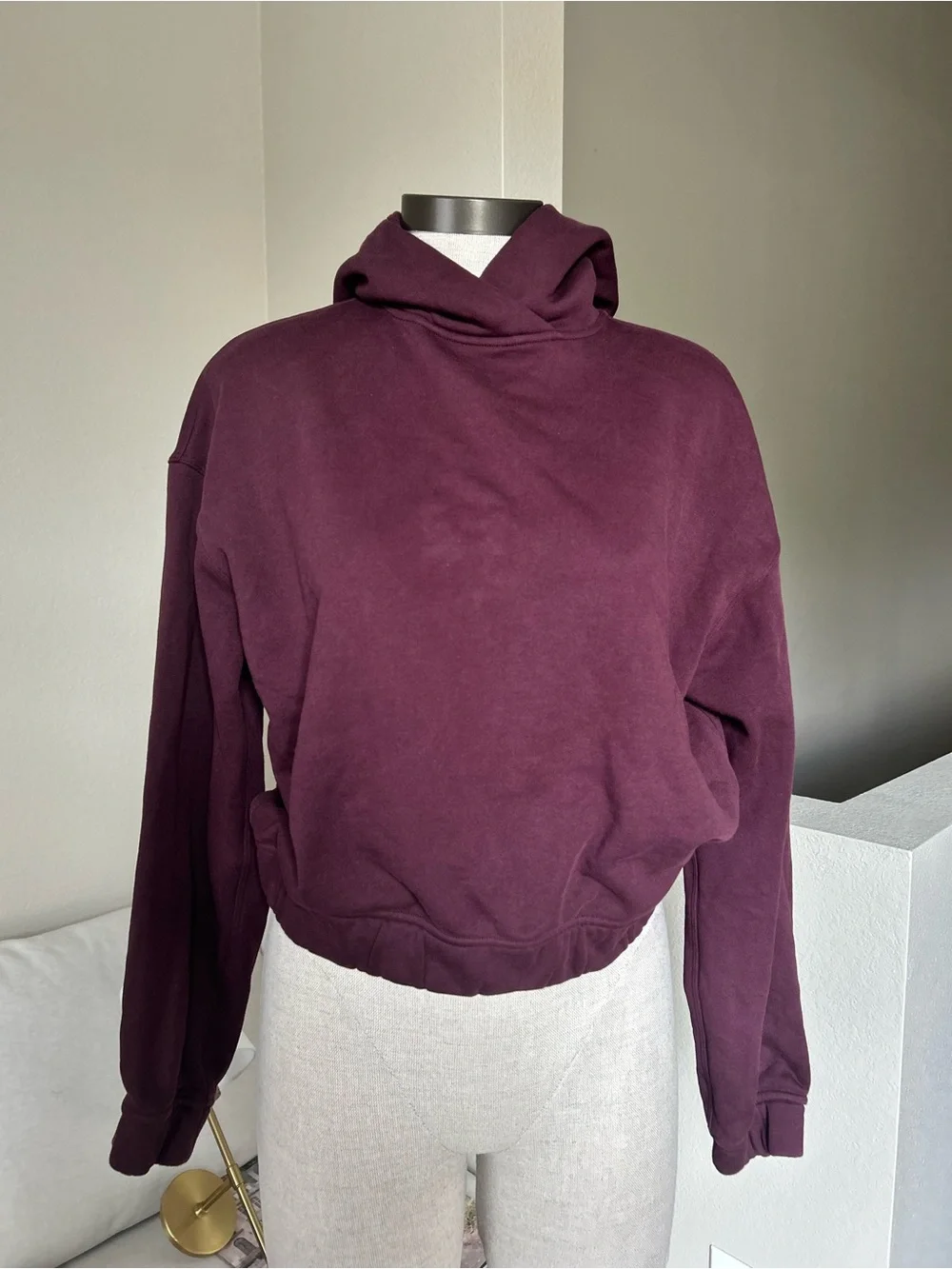 lululemon athletica Cropped Deep Burgundy Pullover Hoodie